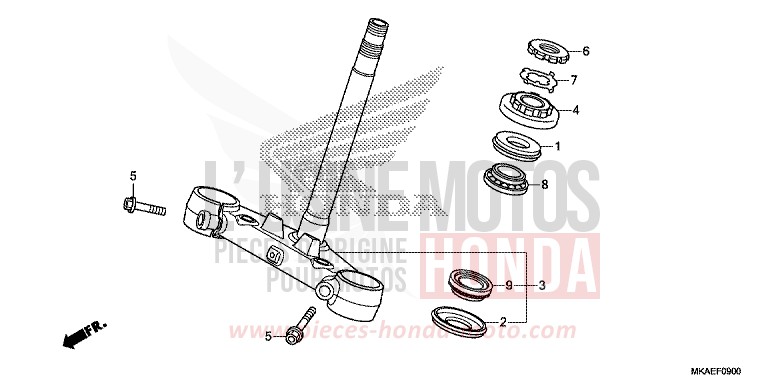 LENKSCHAFT von Integra 750 MAT ALPHA SILVER METALLIC (NHB73) von 2016